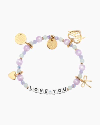 "Love You" Little Words Project Charm Bracelet