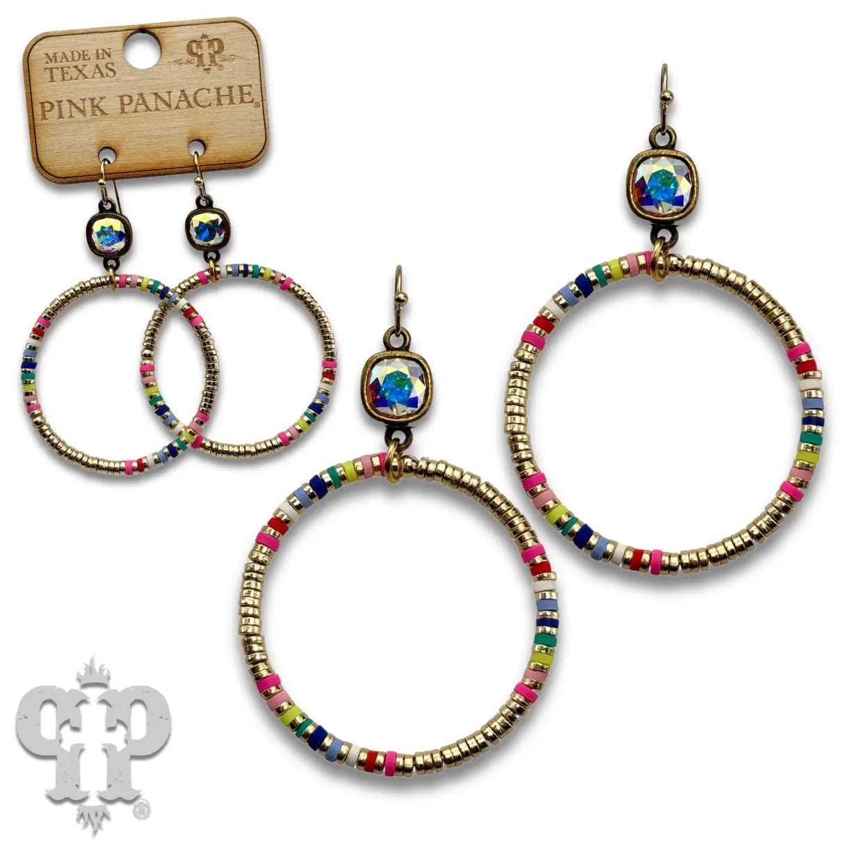Disc Bead Circle Earring