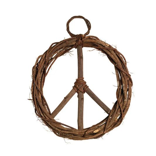 Wood Peace Wreath