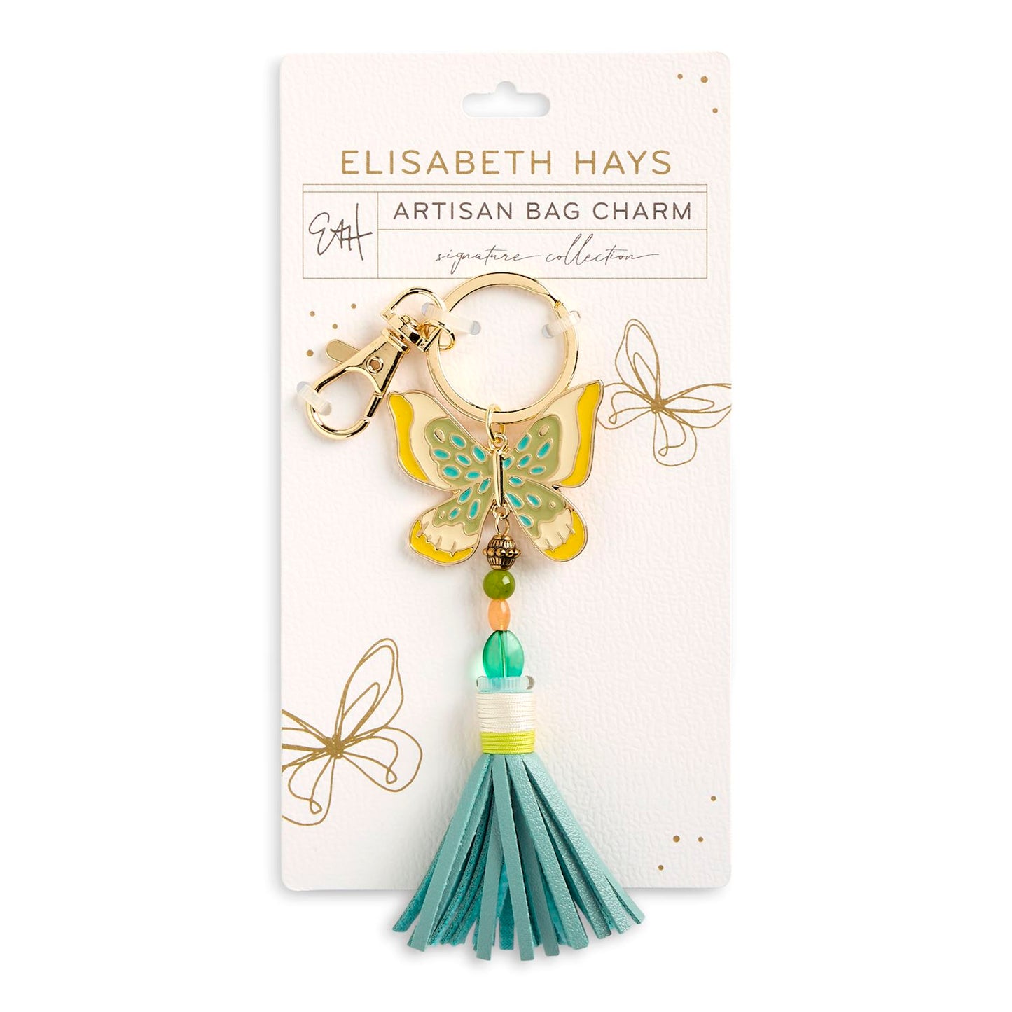 Butterfly Green Bag Charm