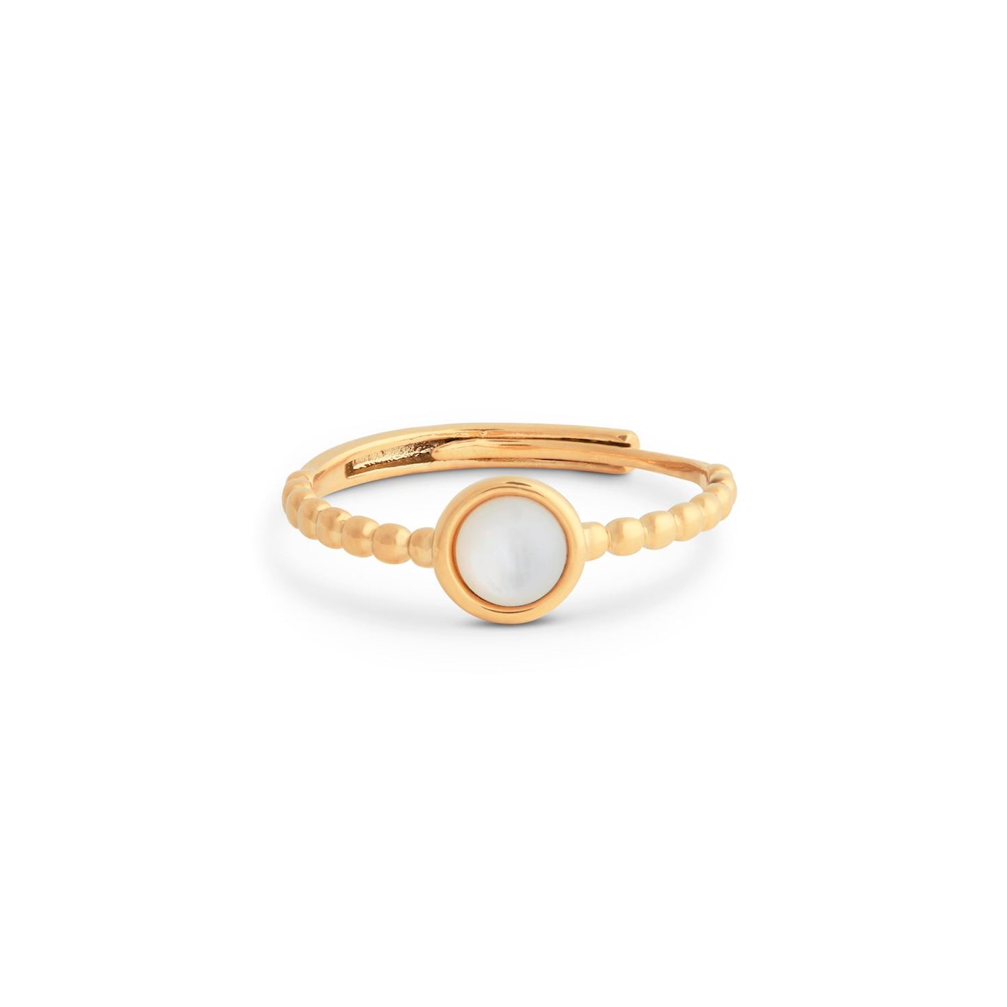 Gold Twist Mother of Pearl Ring
