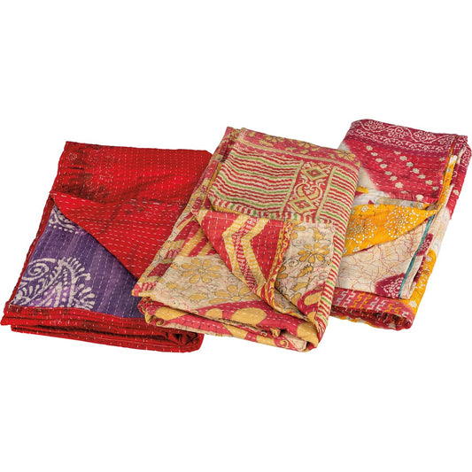 Multi Kantha Throw