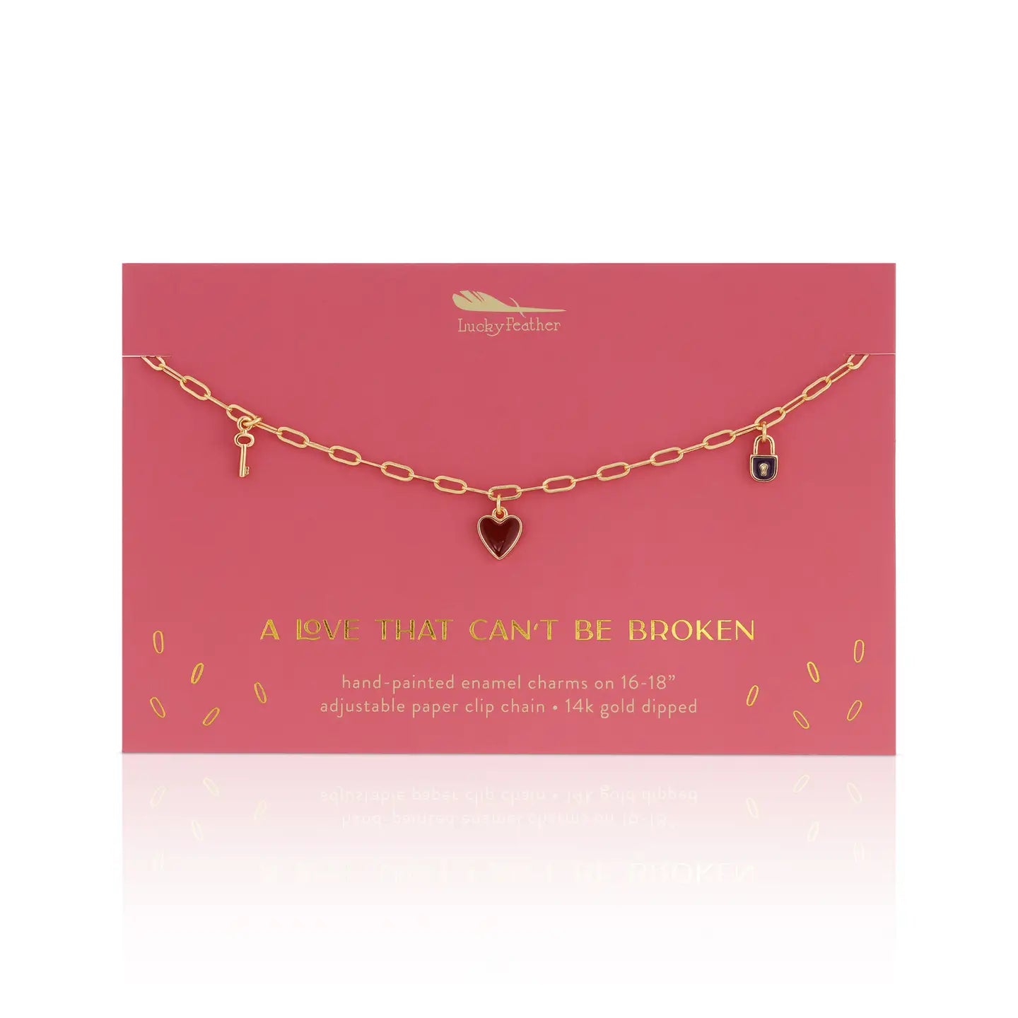 Enamel Treasure Necklace - Love