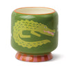 A Dopo Handpainted "Crocodile" Ceramic Candle - Prickly Pear