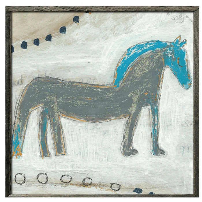 Horse with Blue Mane Art Print