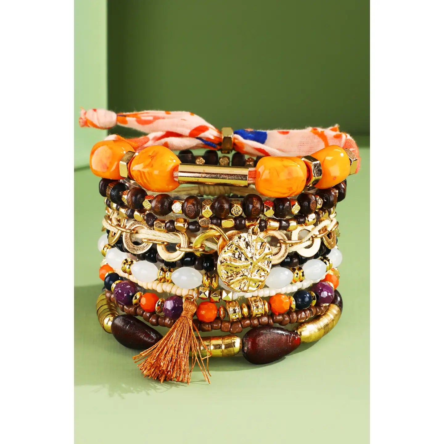 Desert Glow Beaded Bracelet Set