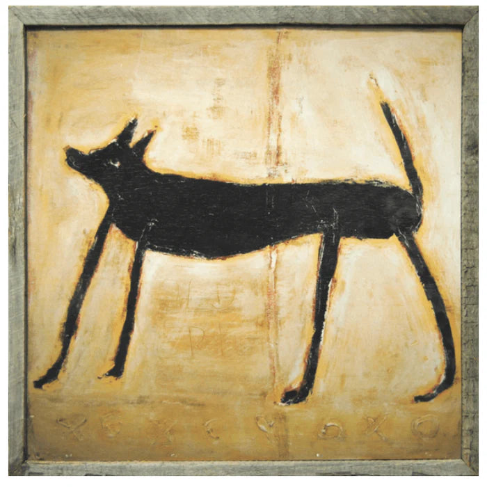 Small Black Dog Art Print