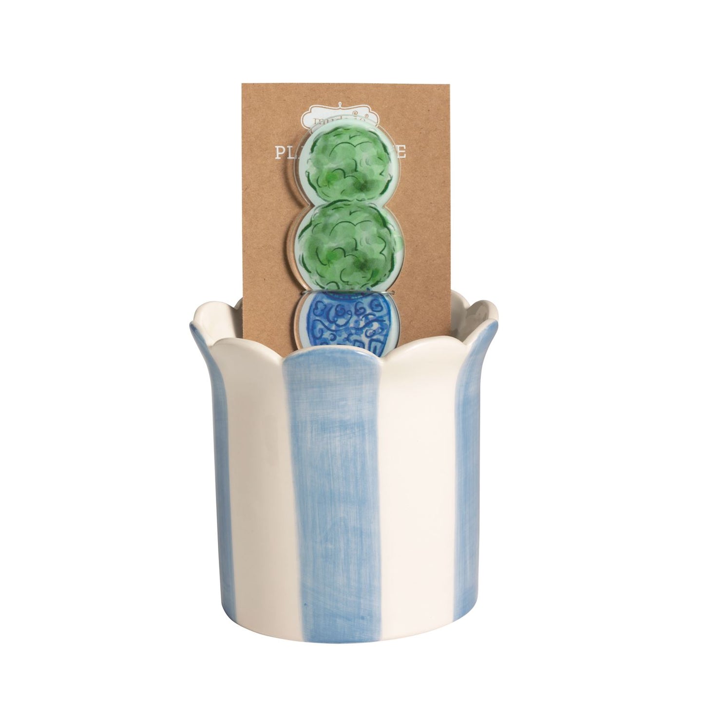 Spring Pot & Plant Stake Set