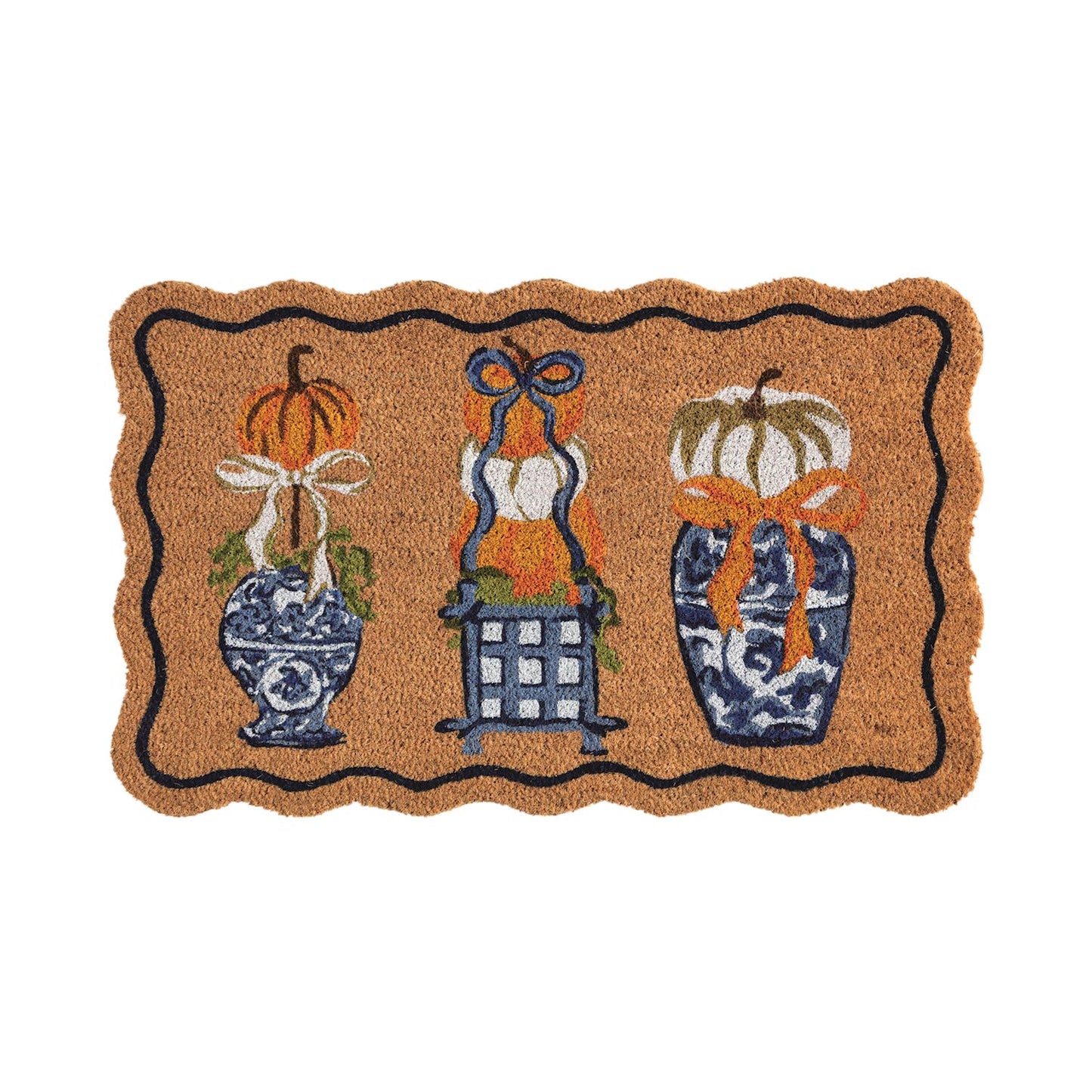 Pumpkin Topiary Doormat