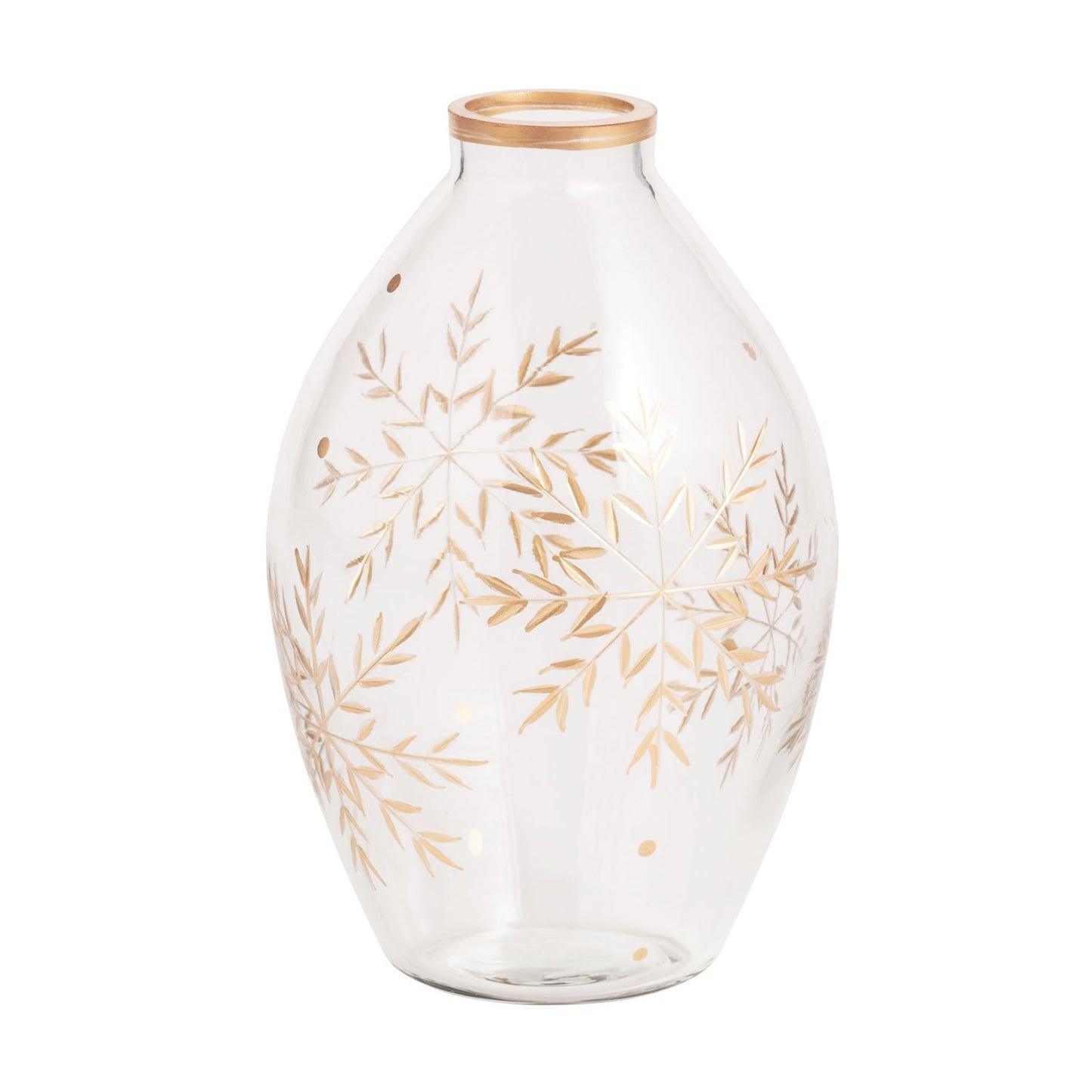 Gold Etched Christmas Vases