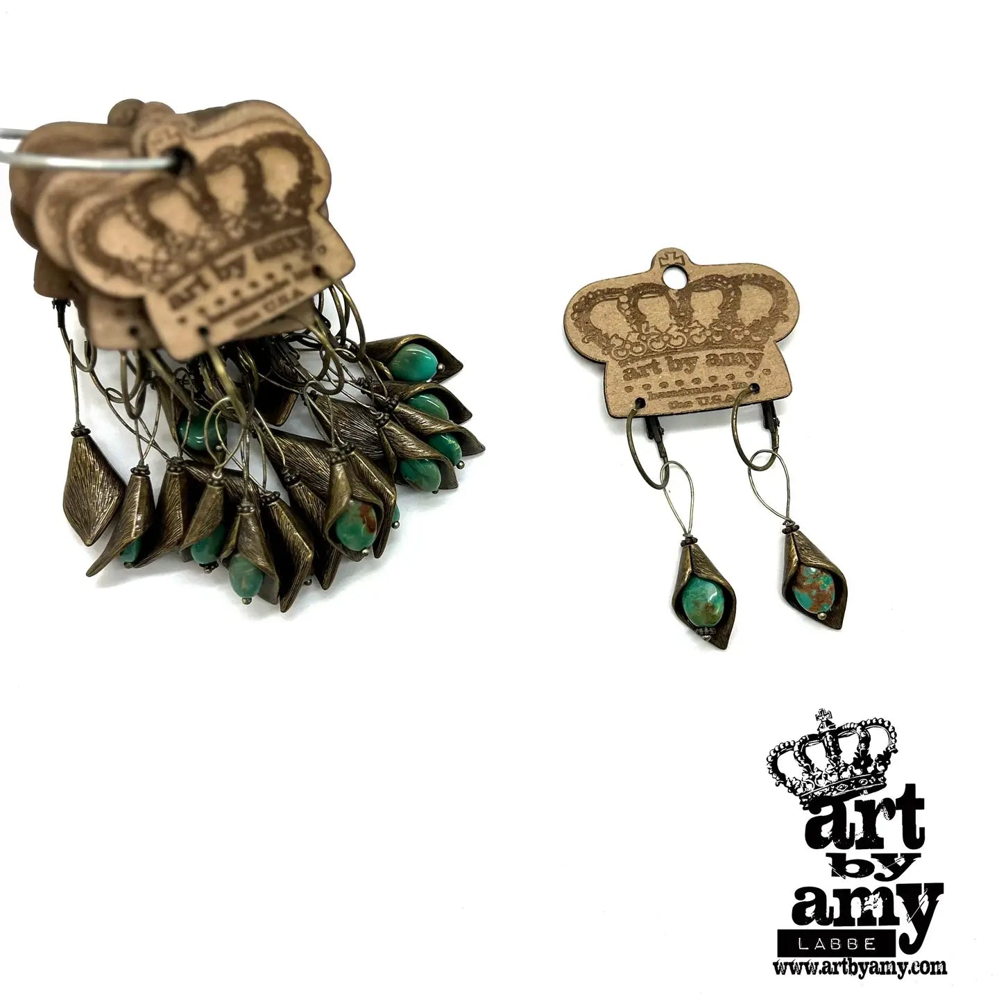 Turquoise Petals Earrings