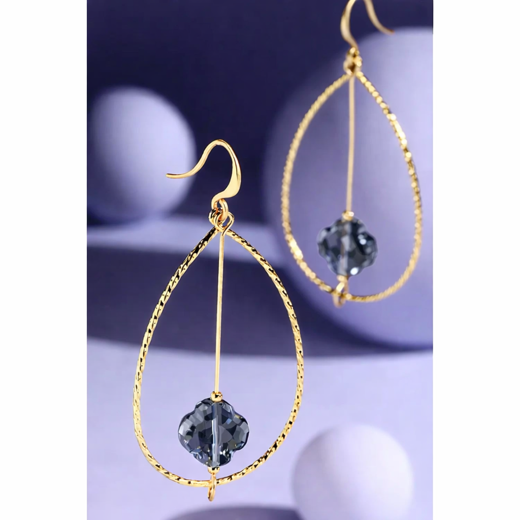 Thin Wire Earrings with Bead Accents