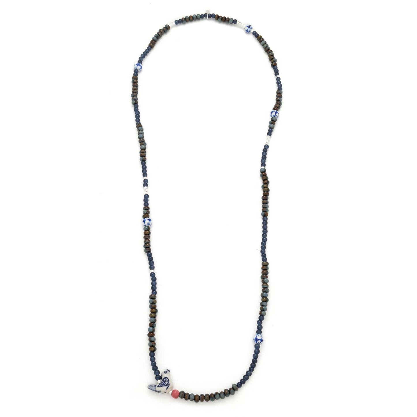 Ceramic Bead Wrap Bracelet/Necklace - Peace/Dove