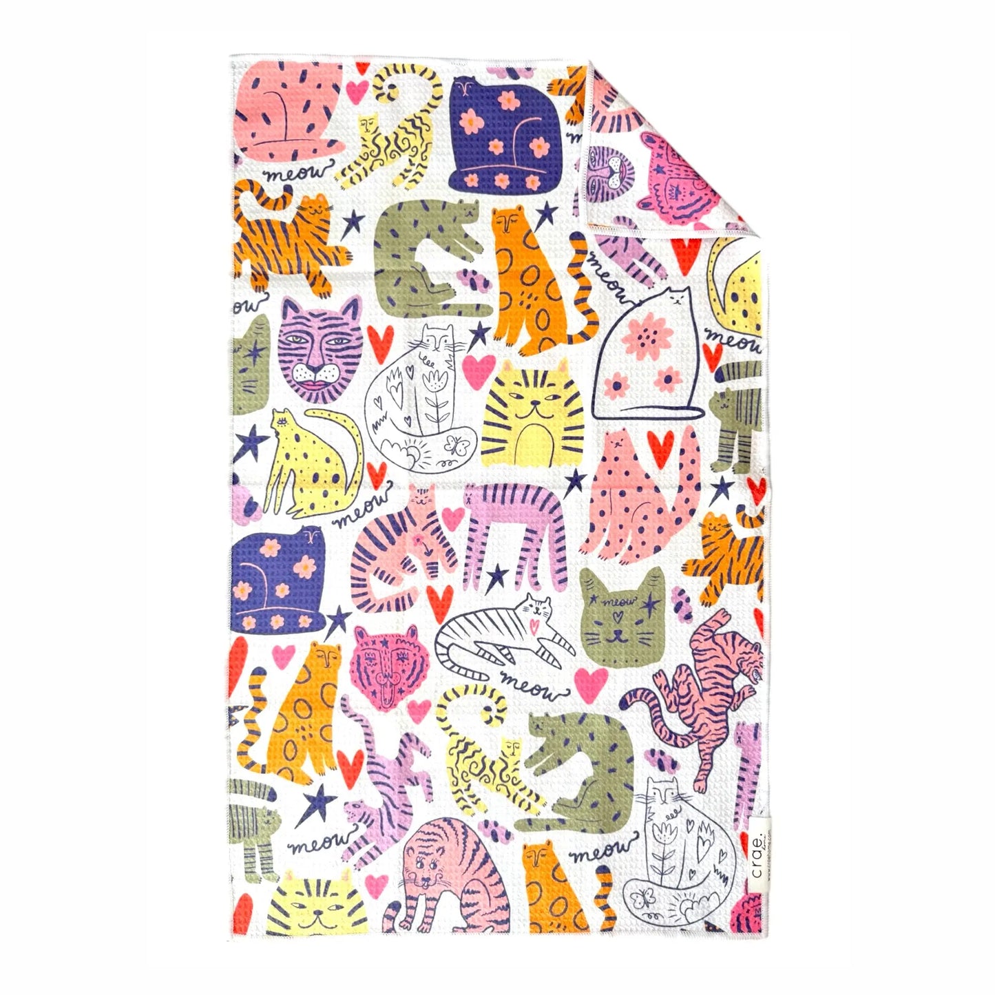 Purrrrfect: Double-Sided Hand Towel
