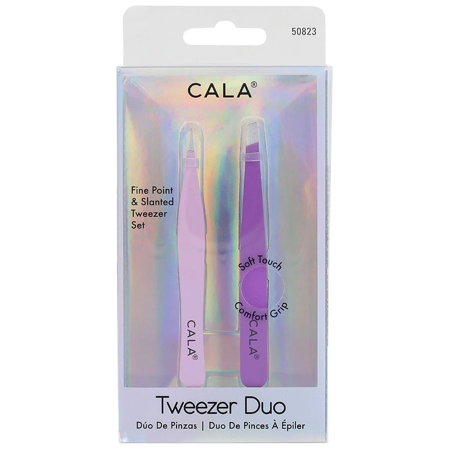 Cala Soft Touch: Tweezer Duo Fine Point & Slanted Set