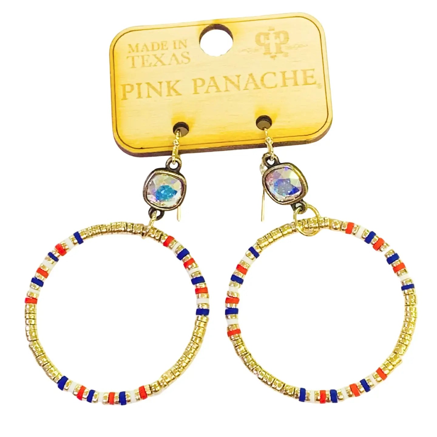 Patriotic Circle Earrings