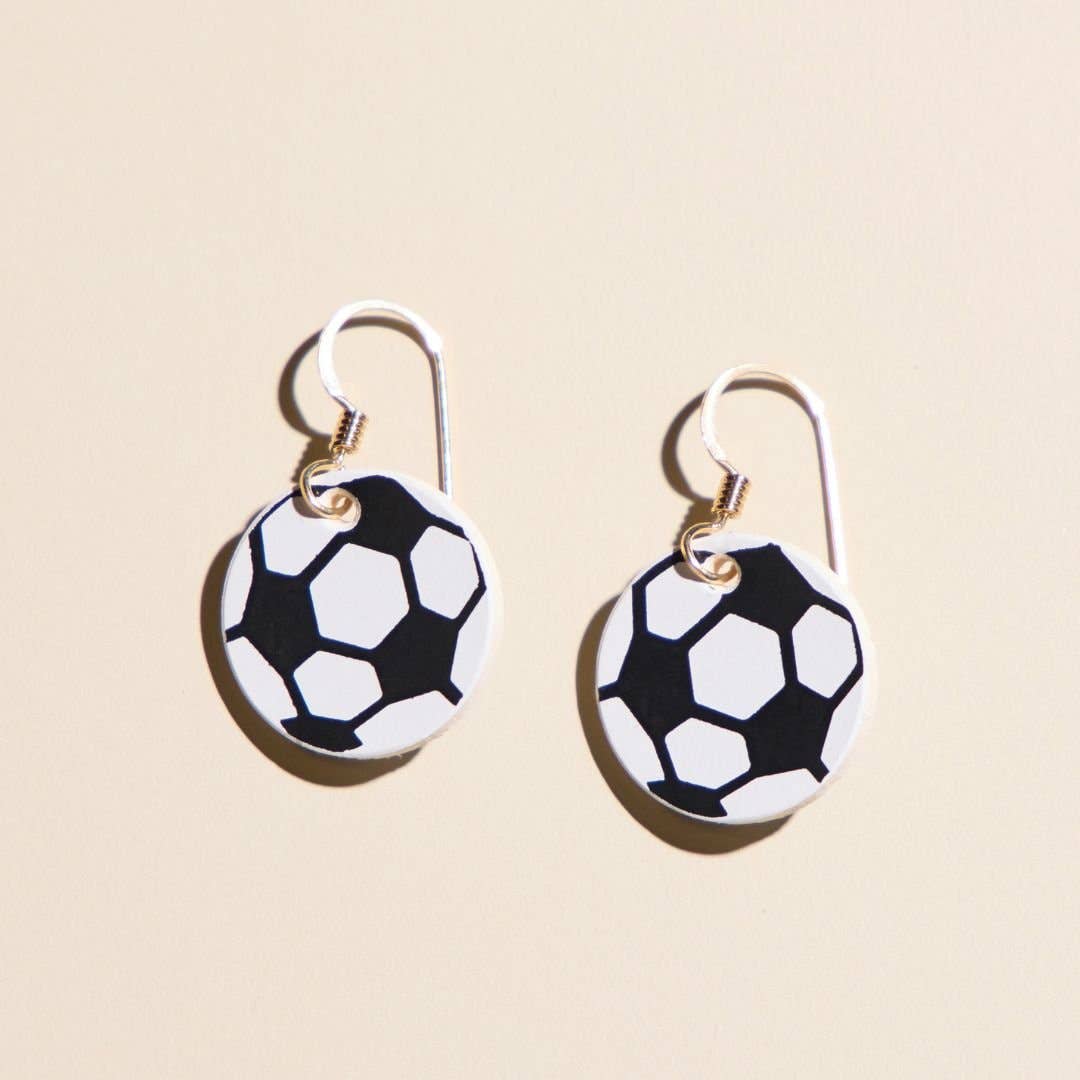 Mini Striker Soccer Ball Earrings