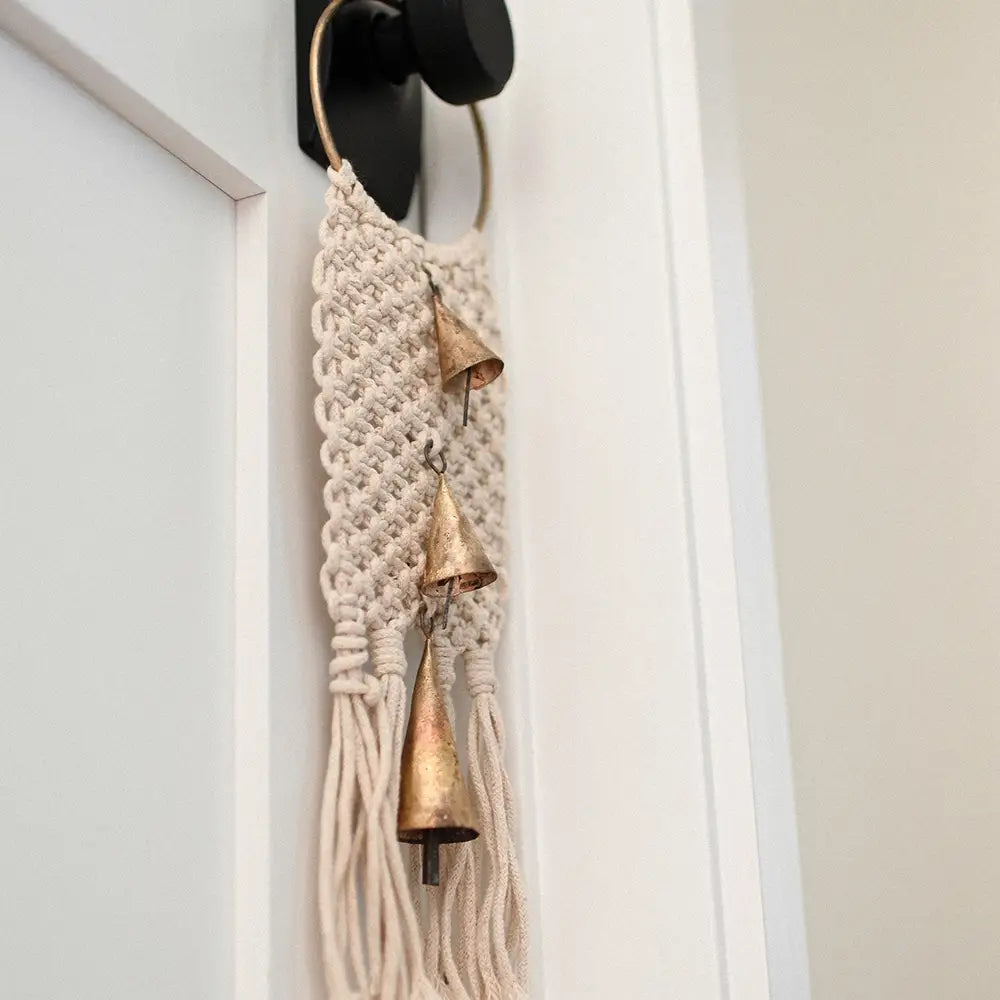 Macrame Cone Bells Door Hanger