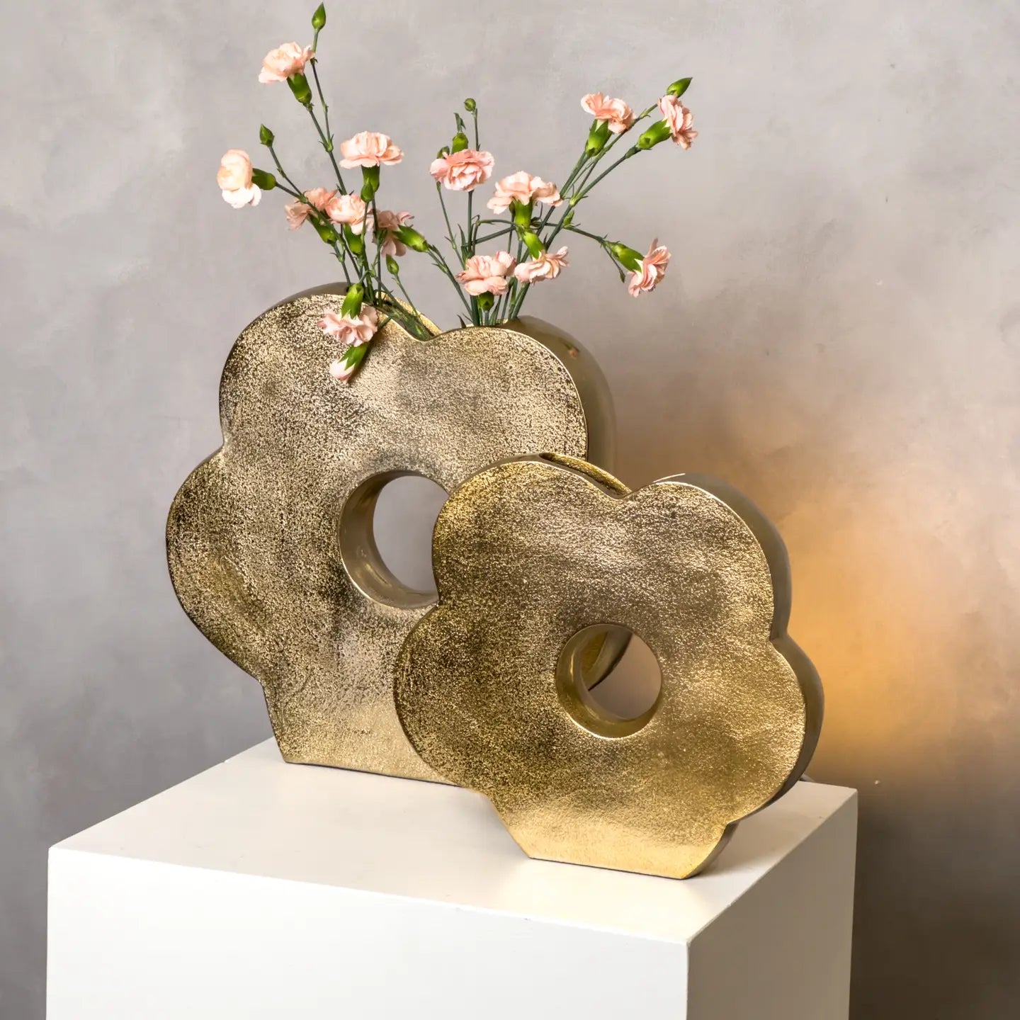 Gold Flower Shaped Vases