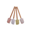 Silicone & Wood Animal Print Spatula Set