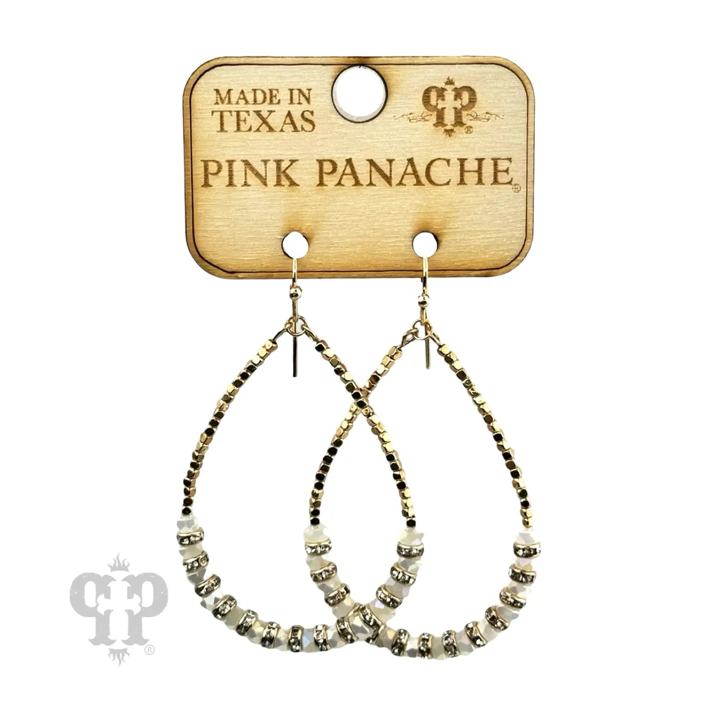 Faceted Crystal Bead Teardrop Earrings