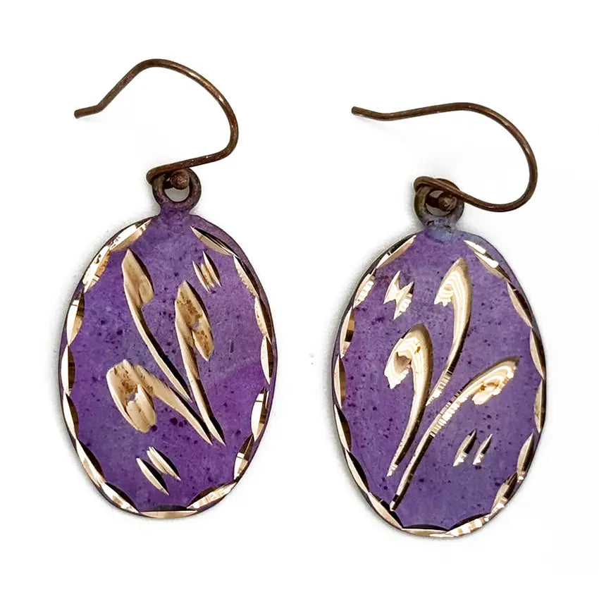 Patina Periwinkle Bloom Earrings