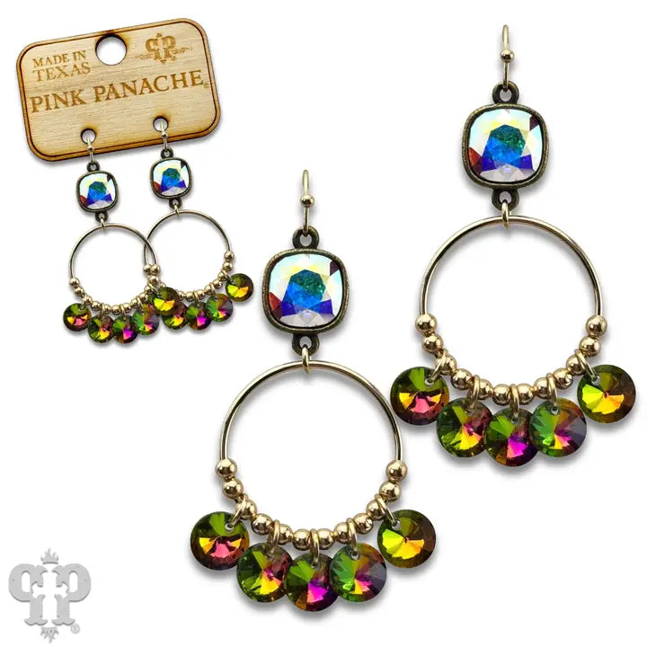 Rhinestone Drops Earring with Austrian Crystal
