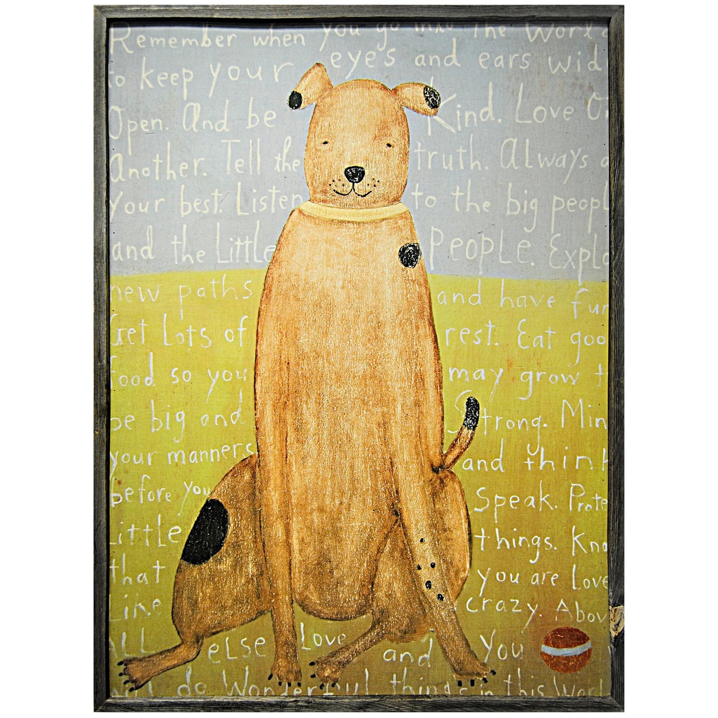 Brown Boy Dog Art Print