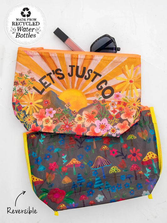 Recycled Zipper Pouch - Let's Just Go