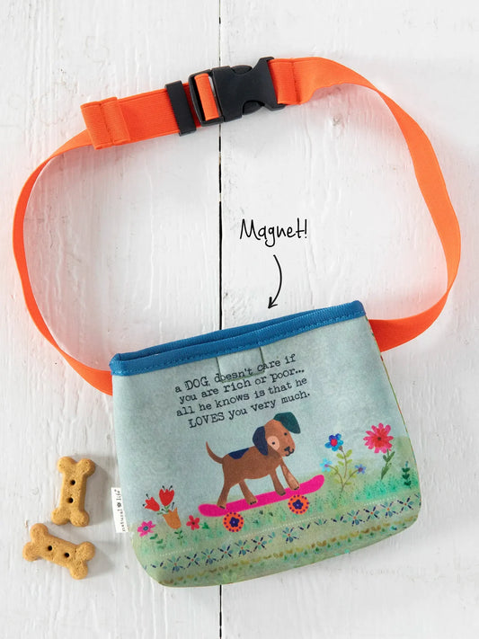 Doggie Treat Pouch - Ditsy Floral Daisies