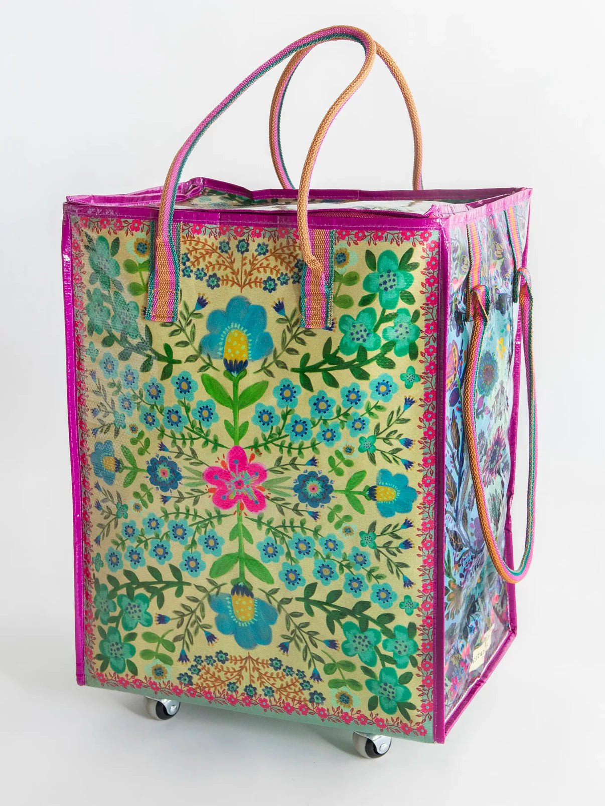 Rolling Tote Bag - Taupe Mandala