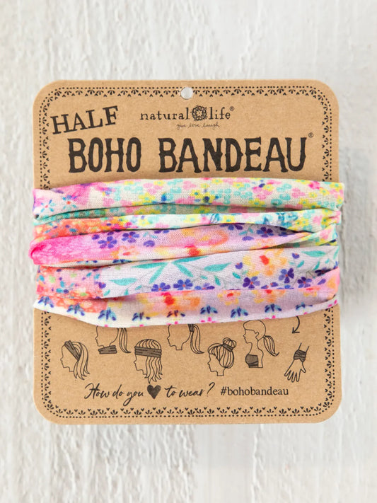 Half Boho Bandeau® Headband - Watercolor Patchwork