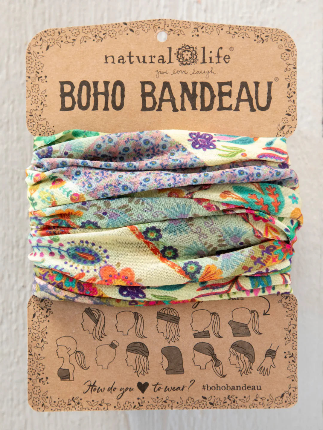 Mandala Patchwork Cream Full Boho Bandeau® Headband