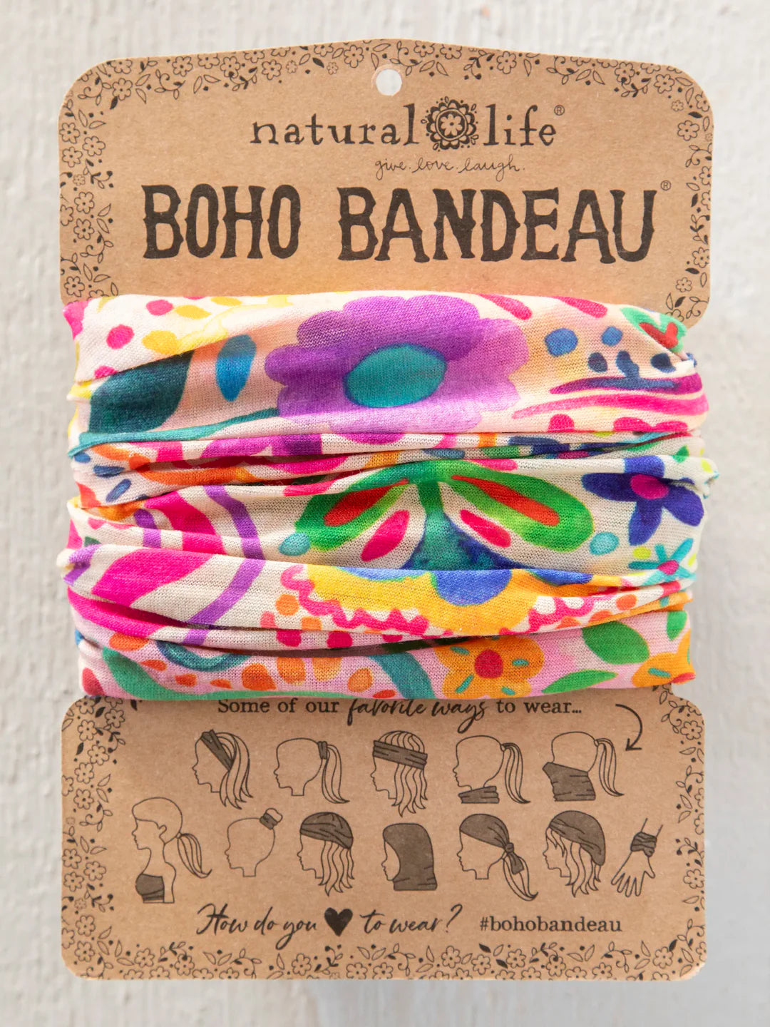 Rainbow Doodle Full Boho Bandeau® Headband