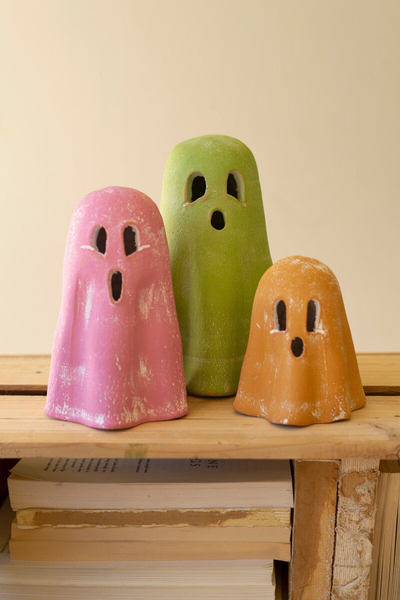 Colorful Clay Ghost Lanterns