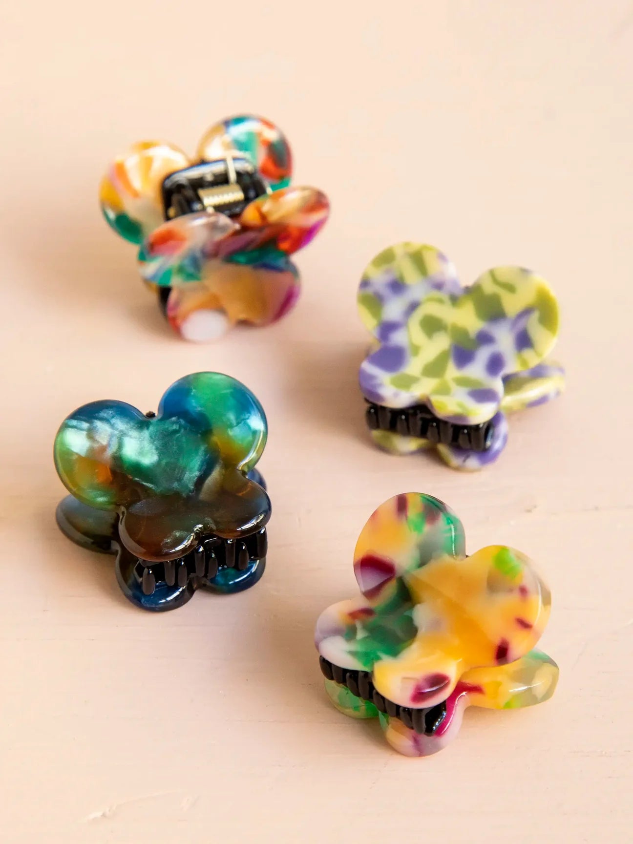 Mini Butterfly Hair Clips, Set of 4