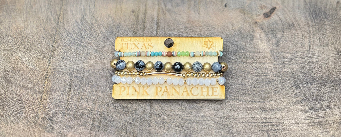 Beaded Pink Panache Bracelet Sets