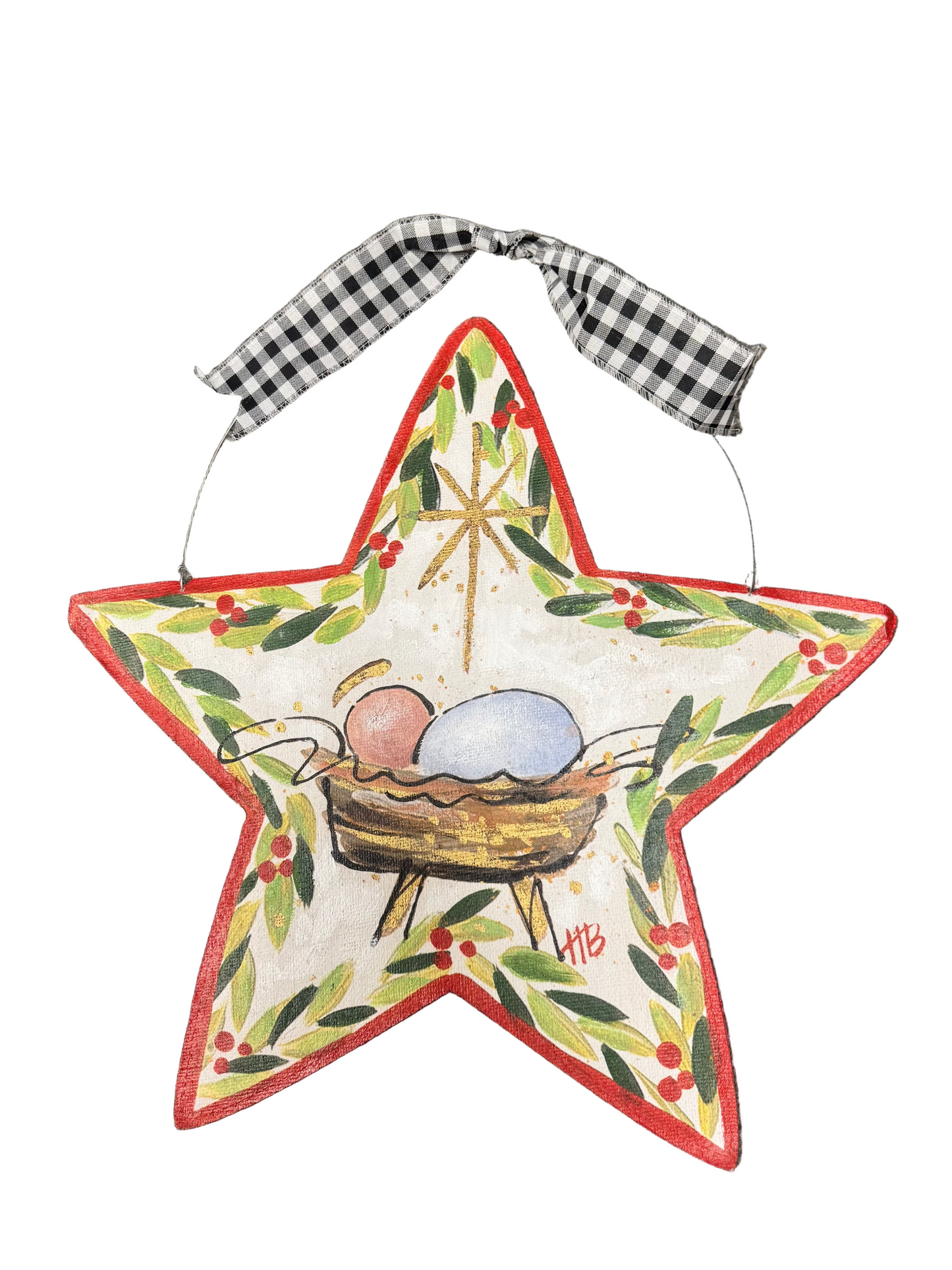 Star with Manger Door Hanger