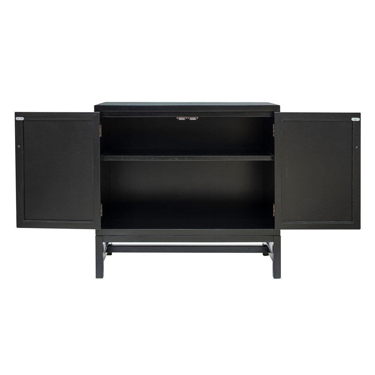 Two Door Cabinet with Raffia Panels