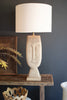 Wooden Face Table Lamp with Shade