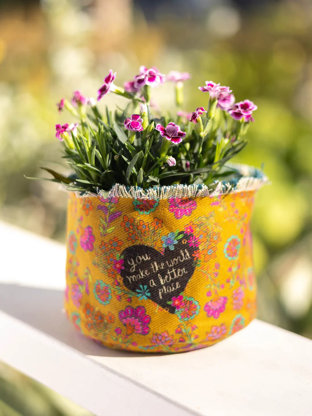 You Make The World Better Canvas Planter Cover