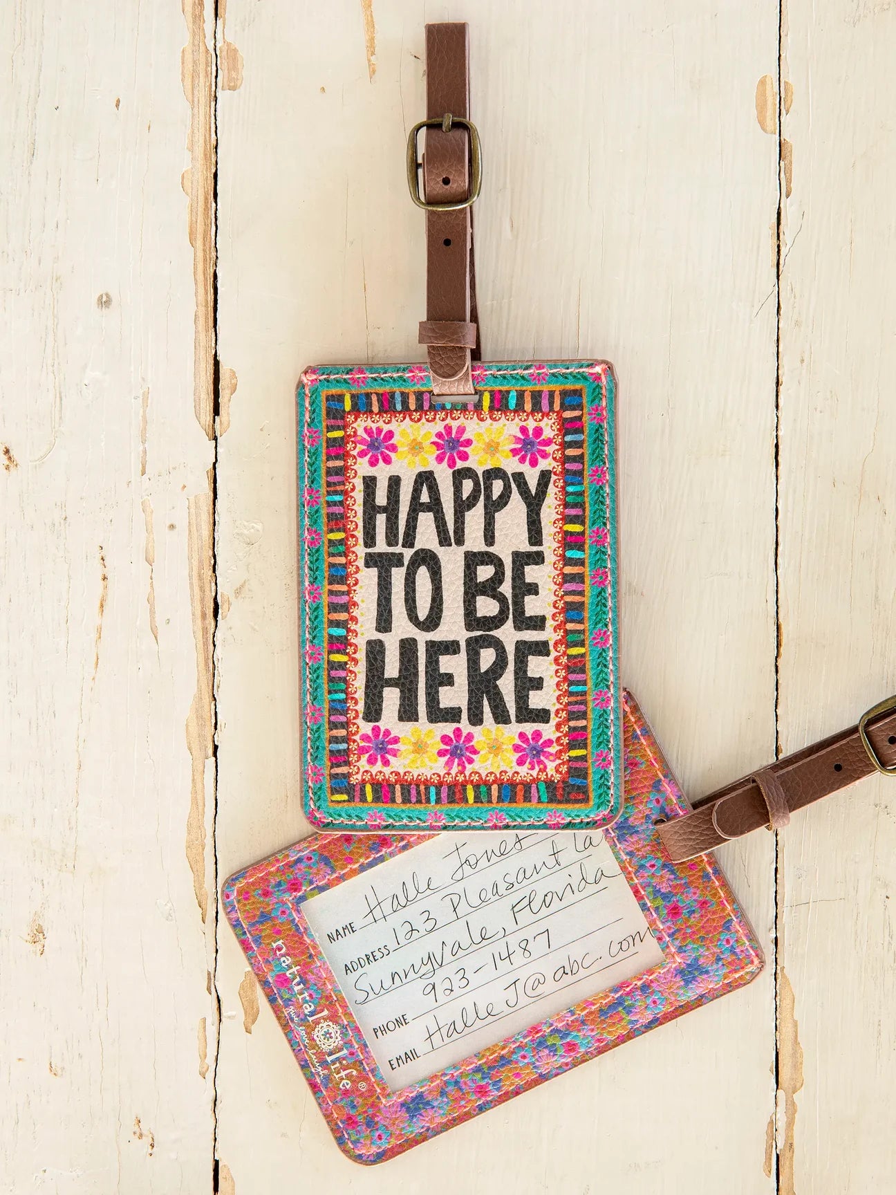 Travel Happy Luggage Tag - Happy