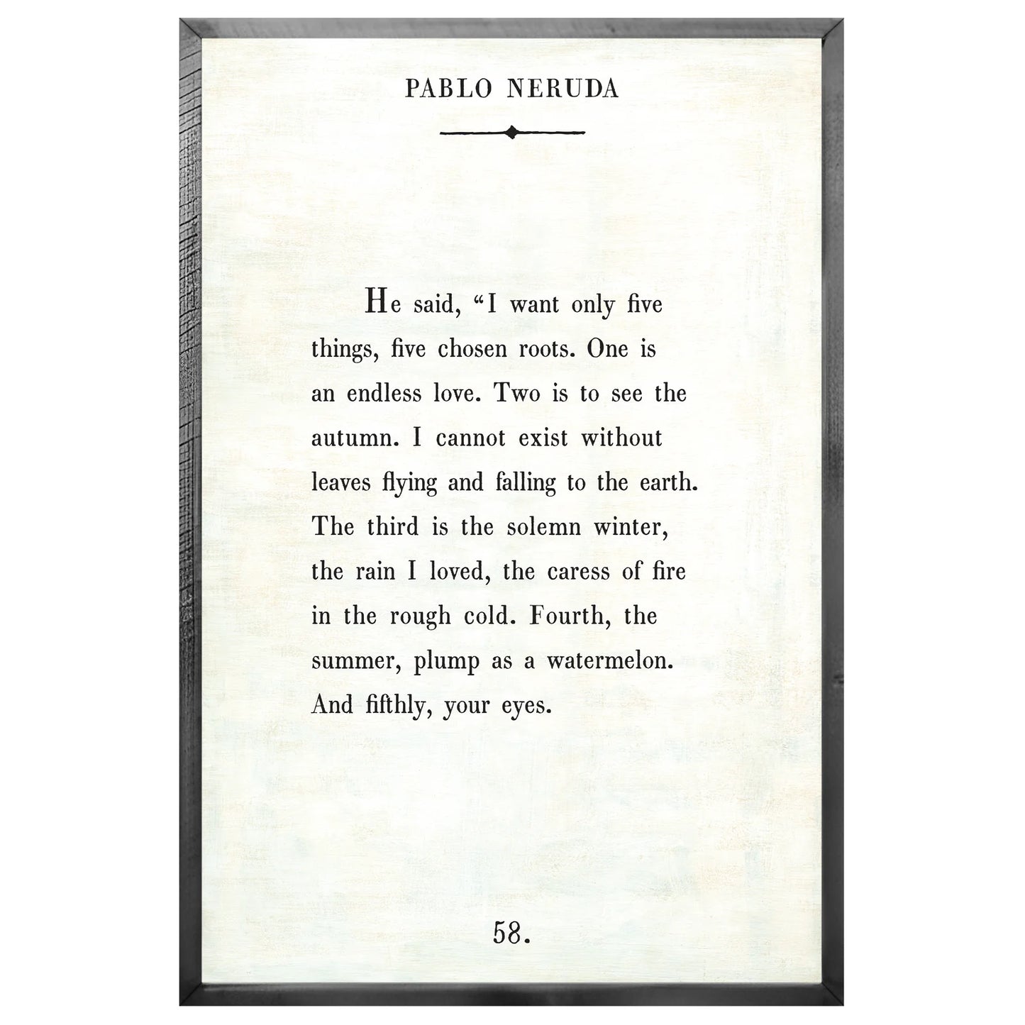 Pablo Neruda - Book Collection Art Print