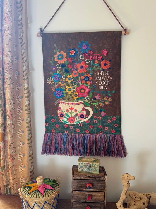 Tufted Tapestry Wall Hanging - Coffee