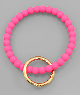 Silicon Ball Key Ring Bracelet