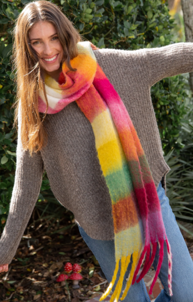 Cuddle Up Cozy Scarf - Rainbow