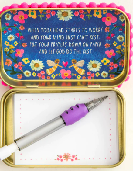 Tin Prayer Box - Denim
