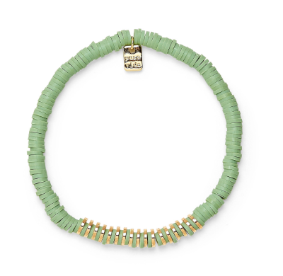 Sage Green Vinyl Heishi Bead Bracelet, Immeasurably More