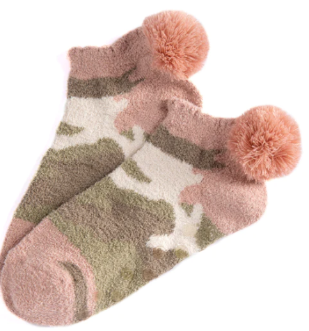 Saffie Blush & Tan Home Socks