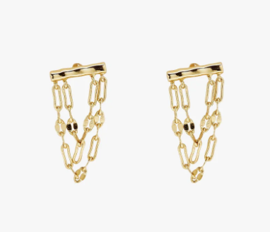 Draped Bar Earrings